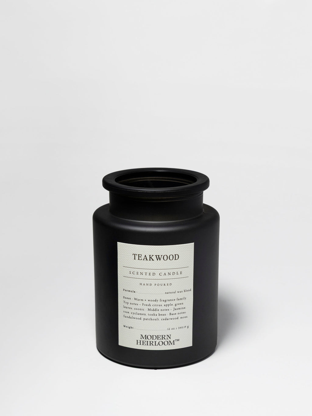 Signature Teakwood 12 oz scented candle